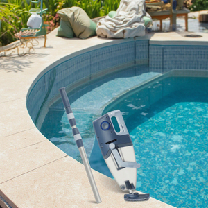 Limpiador de piscina y Spa de mano <span class=keywords><strong>recargable</strong></span> con poste telescópico de filtro de desechos grande y dos niveles de potencia de succión - Product Image 3