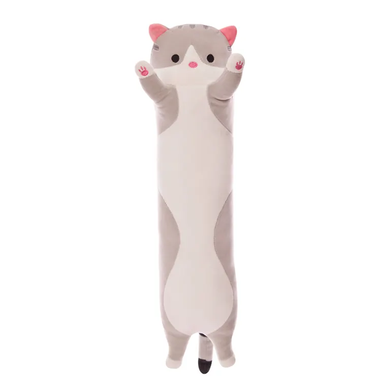 High Quality New Design Soft Long Cat Animal Stuffed Plush Pillow Toy