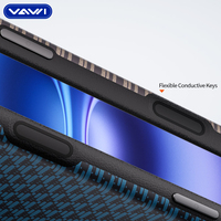 VAWI L140 Coque magnétique en cuir texturé triangulaire en gros pour iPhone 13 14 15 16 17 Pro Max Coque de téléphone antichoc