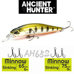 Señuelo de pesca de calidad profesional, cebo duro hundido de plomo, fino, Artificial, 65MM/6G - Product Image 4