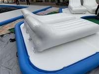 Plateforme de pêche flottante gonflable avec échelle et canapé pour les sports nautiques de loisirs, les fêtes, les carnavals et la location commerciale