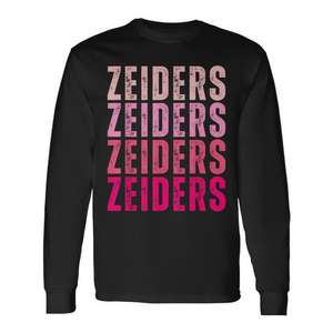 Camiseta de manga larga vintage con nombre personalizado de Zeiders I Love Zeiders - Product Image 1