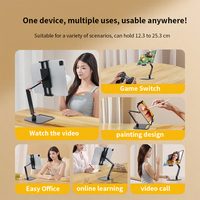 Support de téléphone portable et tablette en aluminium, flexible à 360 degrés, réglable en angle, portable, pour bureau, studio, magasin de détail, vente en gros