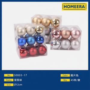 Wholesale <b>Christmas</b> D12cm <b>Glass</b> <b>Ornaments</b> Luxury Assorted Colors Balls for Crafts 48 Boxes Per Carton with Customized Size - Product Image 1