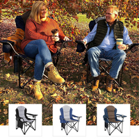 Chaise de camping portable pliable en polyester double, légère, personnalisée, pour événements, pêche, loisirs, plage, vente en gros