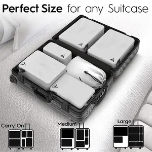 8 pièces ensemble emballage Cubes sac de voyage valise vêtements sacs de rangement voyage organisateur de bagages et brosse à dents tasse voyage essentiel