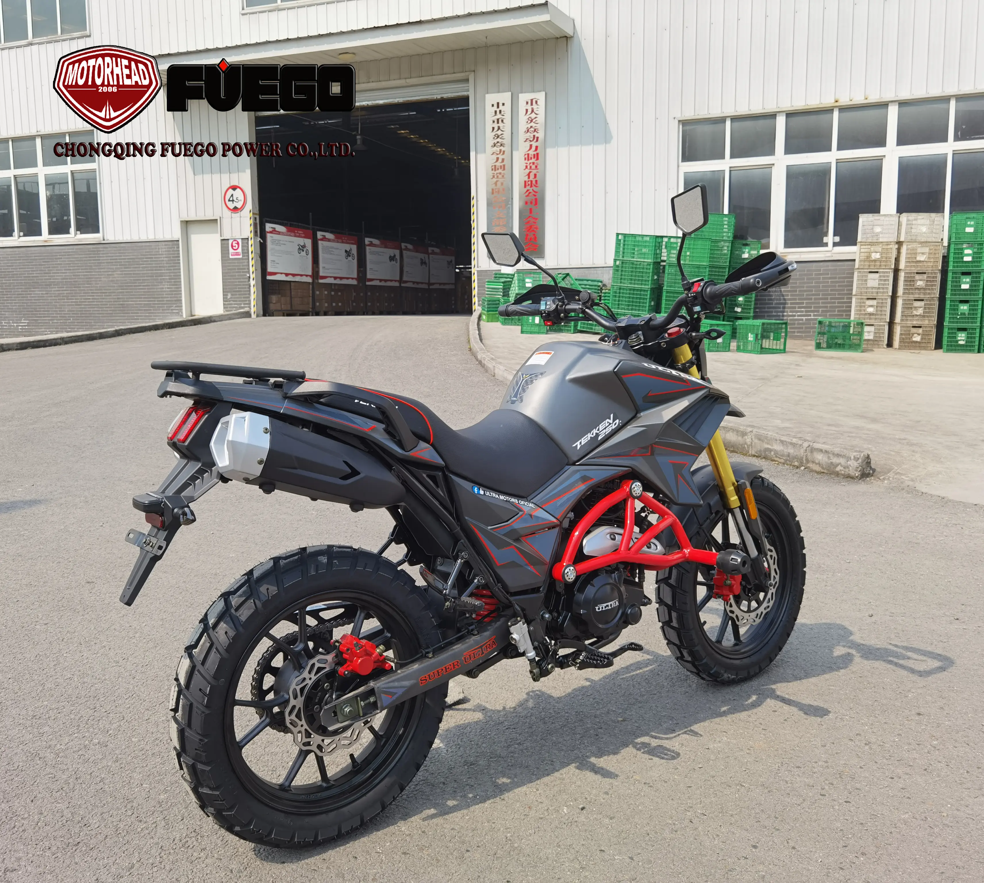 Crossover-motocicleta de doble deportista, Moto China para Trail Ninja Motos FUEGO POWER TEKKEN