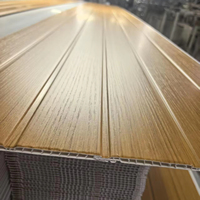 Panneau de plafond en PVC pas cher, panneau mural en PVC stratifié bois, dalles de plafond pour la décoration intérieure
