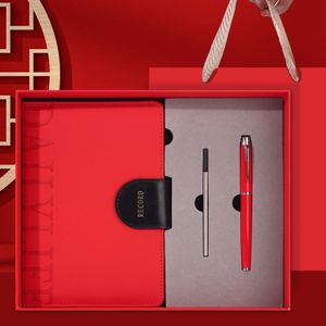 Gifts New Luxury Business Custom Logo Embossed A5 Notebook Strap <b>Pen</b> Holder PU Leather Gift <b>Box</b> for Company Events Meetings - Product Image 4