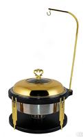 Chauffe-Plat Suspendu de Luxe en Acier Inoxydable 8/10L pour Buffet, Traiteur, Restaurant, Hôtel, Mariage - Blanc