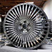 Velg Mobil Penumpang 5*112 5*120 Forged 22 23 24 Inch, Multi Spoke, Floating Caps untuk G-Class AMG SLS S400 E-class