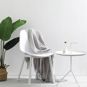 Modern Minimalist Lounge <b>Chair</b> Black White <b>Stackable</b> Conference <b>Chair</b> Adult Use - Product Image 5