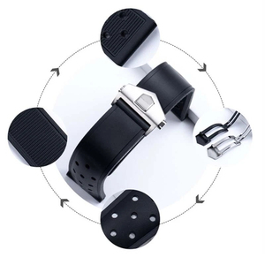 Correa de Reloj Deportiva Upro de 22mm, de Caucho Perforado Premium, con Orificios Transpirables y Hebilla Plegable - Product Image 5