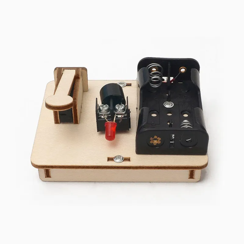 Fai da te Mini legno telegrafo fisica esperimento di apprendimento Kit modello Montessori giocattoli in legno per bambini piccola invenzione