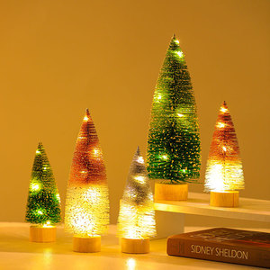 Glitter Pink Two-Tone Light-Up Christmas <b>Tree</b> Ornament, Christmas Decoration, Desktop Mini Light-Up <b>Tree</b>, Christmas Gift - Product Image 4