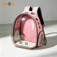 Sac à dos de transport pour chat et chien Petora Fashion, portable, renforcé, avec poche latérale en maille zippée, pour la plage, les loisirs, les voyages en voiture