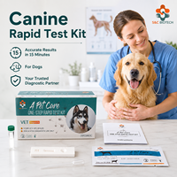 Test combiné Parvovirus/Giardia CPV/GIA Canin – Kit de détection vétérinaire rapide triple en une étape pour hôpitaux vétérinaires