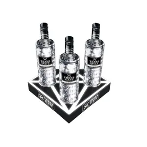 Diamond Shape Whisky Vodka Bottle Glorifier Premium Look Led Lighting Base for Illumination Bottle Stand Display