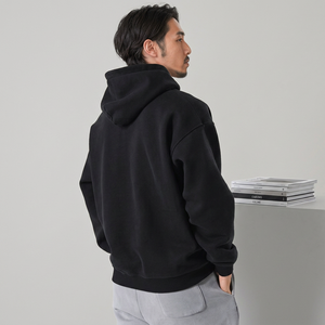 Sweat à capuche oversize pour homme, couleur unie, en molleton bouclette, anti-plis, décontracté, avec poches, pour l'hiver, fabriqué au Bangladesh - Product Image 3