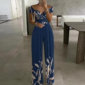 Nuova <span class=keywords><strong>Tuta</strong></span> Elegante da Donna Primaverile con Stampa e Spalle Scoperte <span class=keywords><strong>a</strong></span> Vita Alta - Abbigliamento Femminile - Product Image 4