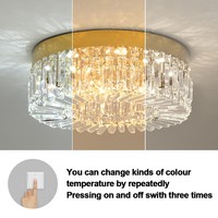 Lustre moderne en acier inoxydable et cristal K9, luminaire LED de luxe pour la maison, chambre à coucher, salon, couloir