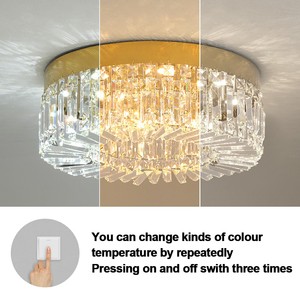 Lampe nordique moderne pour la maison, chambre à coucher, salon, couloir, lustre en cristal K9 de luxe, éclairage LED au plafond - Product Image 4