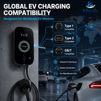 Type 2 1 GB TESLA NACS Chargeur de voiture électrique 22KW 11KW 7KW Station de recharge pour véhicule électrique OCPP Wallbox pour véhicule électrique