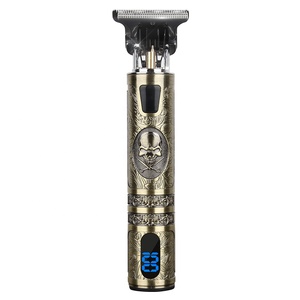 Tondeuse à cheveux électrique professionnelle T9 multi-accessoires, rechargeable, avec écran LCD, pour coiffures rétro et détails de précision - Product Image 4