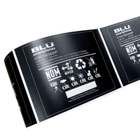 Custom Self Adhesive Battery Sticker Labels Waterproof Power Bank Label Stickers for Smartphones and Phone Chargers