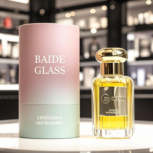 Flacon de parfum rond mini en gros, vide, avec capuchon en bois transparent, petit flacon de parfum en verre de 30 ml avec boîte - Product Image 5