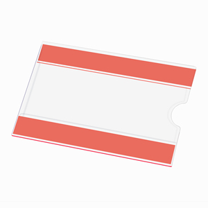 Best Quality Custom Pvc Labels Clip Holder Strip Price Tag Holder with Adhesive Tape for Wire <b>Shelf</b> Slatwall <b>Hook</b> - Product Image 5