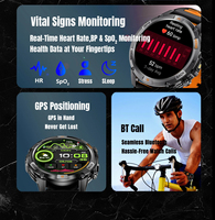 Montre connectée de sport d'extérieur YK15, nouvelle collection, avec GPS, boussole, moniteur de fréquence cardiaque, lampe de poche, notifications d'appels et de messages, suivi du sommeil - Vente chaude directe usine