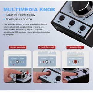 Contrôleur de volume <span class=keywords><strong>USB</strong></span> BHA KT2 pour cartes <span class=keywords><strong>son</strong></span>, streaming en direct, ordinateurs, réglage externe du volume, 12 ans de garantie OEM CE FCC - Product Image 4