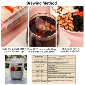 Etiqueta privada Orgánica Five Treasure <span class=keywords><strong>Ginseng</strong></span> Té verde 10g 25 bolsas Sabor a hierbas crudas - Product Image 2