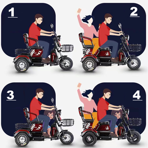 <span class=keywords><strong>Triciclo</strong></span> Eléctrico Ligero para el Hogar, <span class=keywords><strong>Asiento</strong></span> Trasero <span class=keywords><strong>Reclinable</strong></span>, <span class=keywords><strong>Asiento</strong></span> Doble, Scooter de Movilidad para Personas Mayores con Cesta Delantera y Trasera - Product Image 4