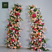 Arco de Flores en Forma de Cuerno, Color Crema Terracota, Estilo Vintage, para Bodas Rústicas, Fiestas de Otoño y Eventos al Aire Libre