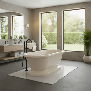 Vasca da Bagno Moderna di Lusso Autoportante Ovale per Immersione Interna in Hotel <span class=keywords><strong>e</strong></span> Ville o per Uso Domestico, Vasca Bianca a Prezzo all'Ingrosso - Product Image 4