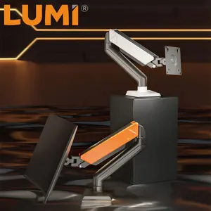 LUMI कंप्यूटर डेस्क माउंट एडजस्टेबल सिंगल स्क्रीन रग्ड मैकेनिकल स्प्रिंग मॉनिटर आर्म स्टैंड