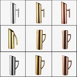 Bình Nước Tùy Chỉnh 1L Bằng Thép Không Gỉ Màu Vàng Kim Có Tay Cầm Bình Trà Thẳng Bình Nước Cho Nhà Hàng Gia Đình - Product Image 2