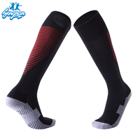 Chaussettes de sport en tissu éponge pour hommes, logo personnalisé, hauteur genou, respirantes, nouveau design, chaussettes de sport pour adultes, chaussettes de football en nylon, chaussettes de cyclisme