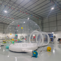 Maison à bulles gonflable en PVC Darlingkids et tente avec plateforme rebondissante, tente dôme, matelas pneumatique pour le team building en plein air, installation facile