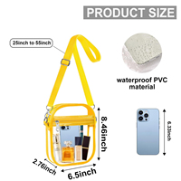 Sac à bandoulière transparent en gelée avec fermeture éclair, pochette de rangement portable pour cosmétiques, disponible en plusieurs couleurs pour les voyages quotidiens et les sorties à la plage