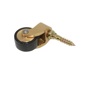 Roulettes de meubles en laiton Hongxinfa A-218, roulettes pivotantes dorées, silencieuses, polies, petites, universelles pour meubles - Product Image 1