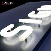 Logotipo de letrero de neón con luz LED acrílica con letras 2D 3D iluminadas de feliz cumpleaños 360 personalizado para publicidad de tienda de humo al aire libre