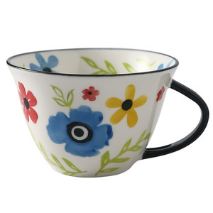 Tasses à petit-déjeuner peintes à la main en gros, tasses à café créatives, gobelets à eau domestiques avec cuillères, tasses en céramique de haute qualité - Product Image 1