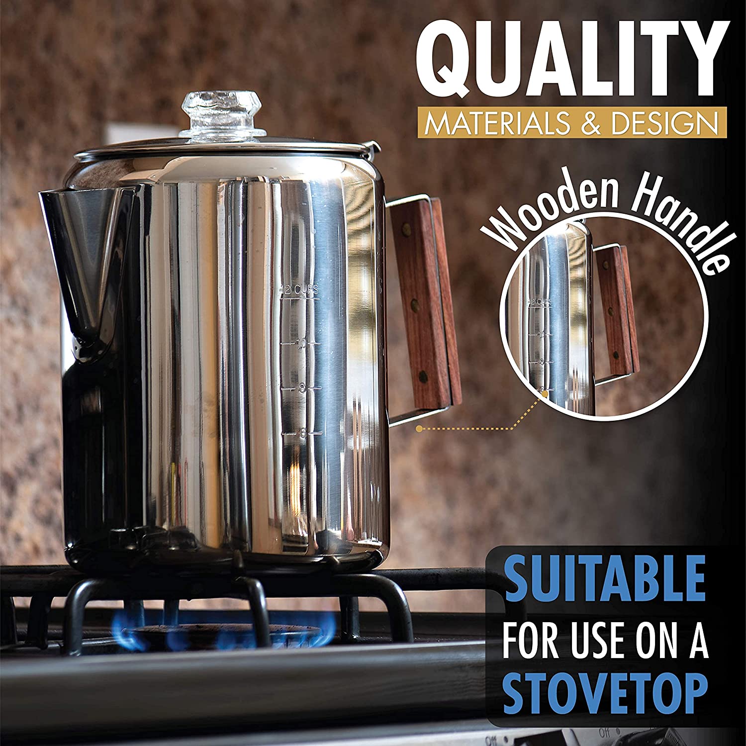 Wholesale Outdoor Coffee Tool 6/9/12 Cups Camping Coffee Pot Stainless  Steel Percolator Coffee Maker Pot| Alibaba.com