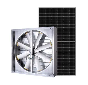 Alta Qualidade 440W Painel Solar Monocristalino Alimentado Industrial Usado Grande Ventilador De Exaustor De Ventilação De Refrigeração Industrial