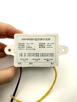 Contrôleur de température numérique XR Brand XH-W3001 AC110-220V 1500W, thermostat micro-ordinateur avec interrupteur à bascule et câble de 1 m ROUGE