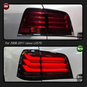 ไฟท้าย LED แบบดัดแปลงสำหรับ Lexus LX570 ปี 2007-2015 พร้อมไฟ DRL แบบไดนามิกและไฟเลี้ยวแบบไหลตามลำดับ - Product Image 2