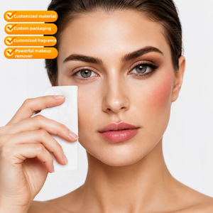 Lingettes démaquillantes biodégradables en marque blanche OEM, format voyage, lingettes nettoyantes pour le visage sans parfum, <span class=keywords><strong>prix</strong></span> usine - Product Image 4